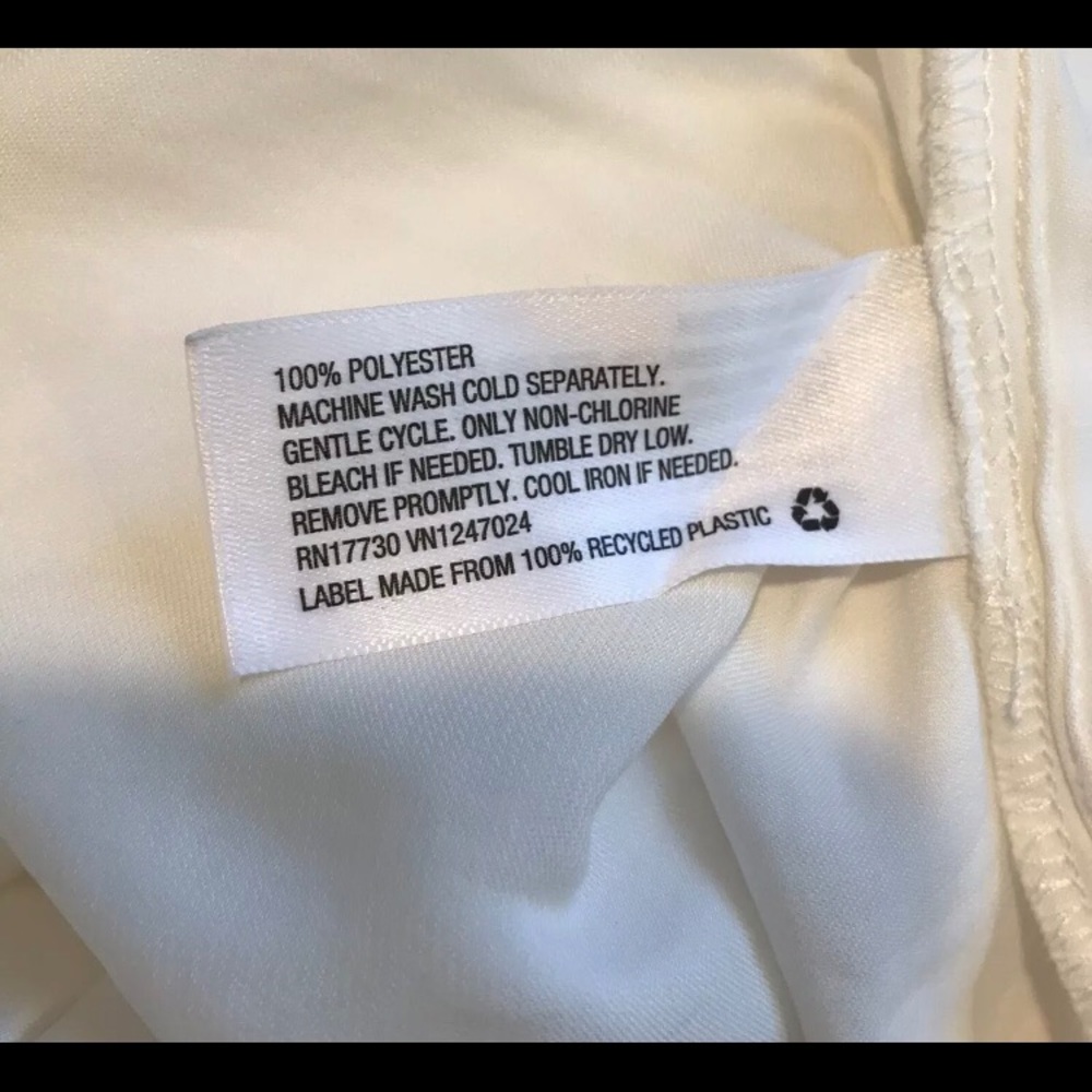 Gesso White Minimalist Chiffon Style Top Blouse XS - Picture 4 of 8
